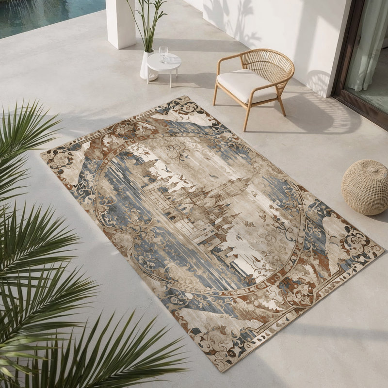 Tapis intérieur et extérieur Moonspire Gate, Rectangulaire 2 pi x 3 pi