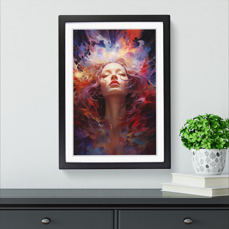Single Picture Frame Print on Wood, Black Framed, 34cm H x 25cm W