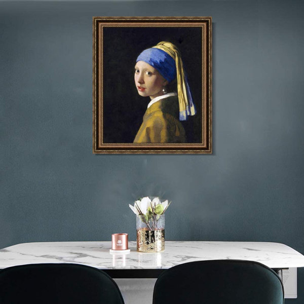 House of Hampton® Girl With A Pearl Earring By Johannes Vermeer Framed ...
