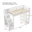 Lit mezzanine avec garde-robe intégré et tablettes-794185979