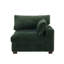 Upholstered Faux Rabbit Fur Flannel Armchair with Pillow Back, One Arm Single Chair Module Part For Sectional Sofa-709998136
