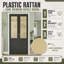 Porte pliante en rotin noir 36 po x 80 po avec ensemble de quincaillerie d'installation-131124796-131124797
