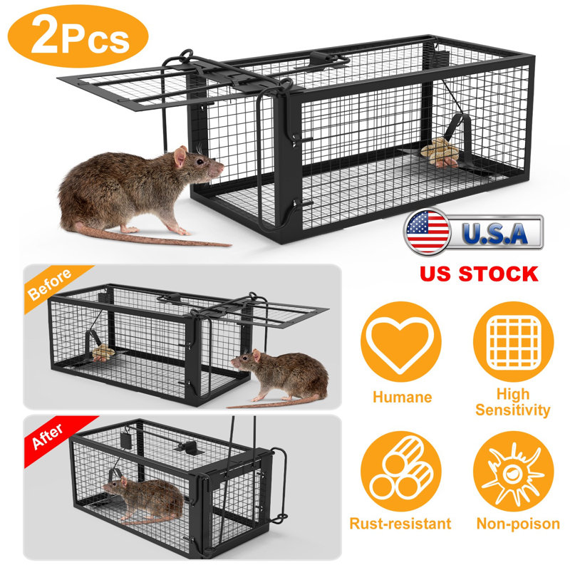 Paquet de 2: Cage à piège à rat pour chat
