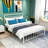 Metal Platform Bed Frame, Victorian Style Headboard/Footboard/Under Bed Storage/No Box Spring Needed/-143738024-146479216