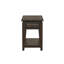 Table de chevet traditionnelle avec compartiment de rangement - bois massif et glissières latérales au fini foncé de 26,27 po de profondeur et de 17,96 po de largeur
