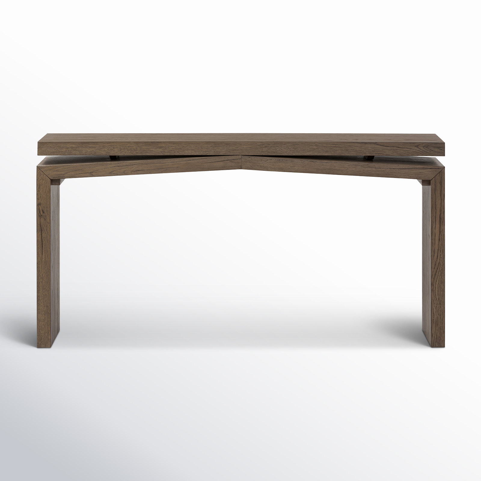 Henn Solid Wood Console Table, Rustic Gray, 30.75" H x 60" W x 15" D