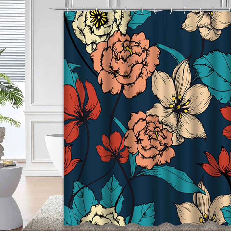 Rideau de douche Wild Bloom, L 72 po x l 84 po