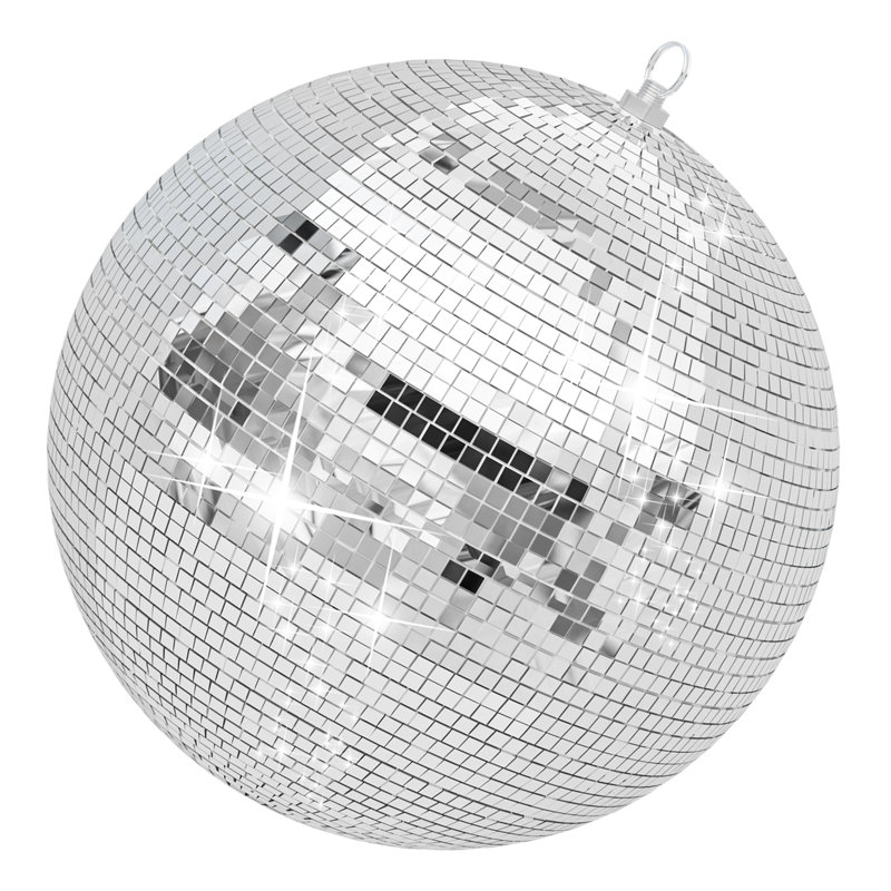 Grande boule disco, boule disco suspendue, boule disco de couleur argentée, décoration de mariage grande boule disco (12/16/20 pouces)