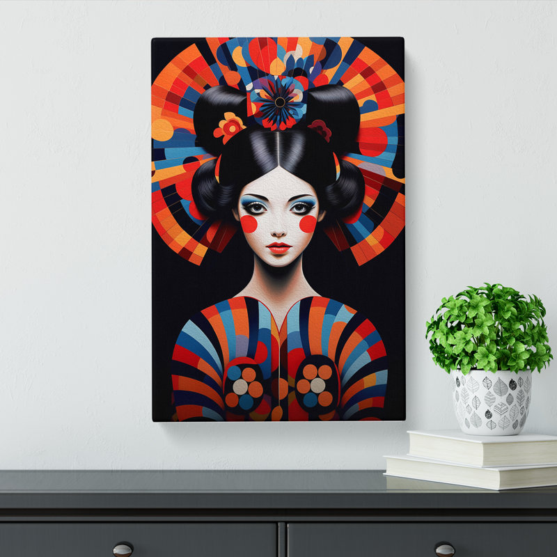 Geisha Op - Wrapped Canvas, 50cm H x 35cm W x 3cm D