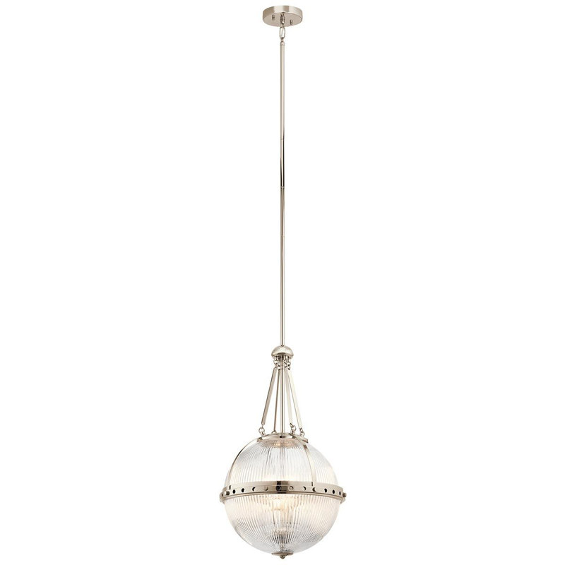 Zolder 3 - Light Sphere Pendant, Polished Nickel