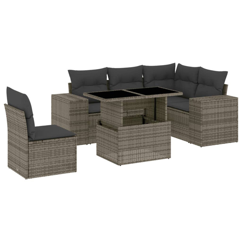 Ensemble de canapé de jardin en rotin PE Vidaxl