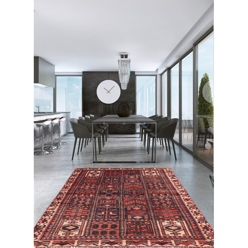 Tapis rouge Melis 4 pi 7 po x 7 pi 7 po