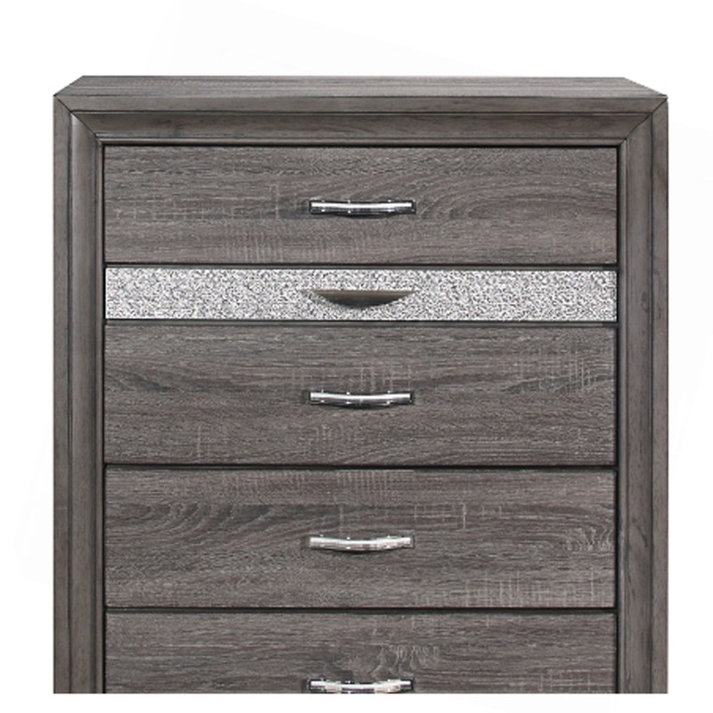 Commode gris étincelant