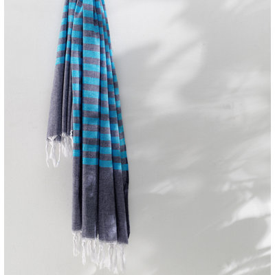 Serviette de plage douce et absorbante, 100% coton, 35,4 po x 66,9 po | Bleu foncé | Haute capacité d'absorption d'eau, légère à 4,8 oz / pied carré | Parfait pour la plage, la piscine et le spa, lavable à la machine pour un entretien facile
