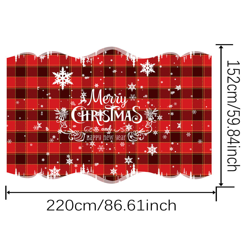 Nappe de Noël, L 60 po x L 88 po