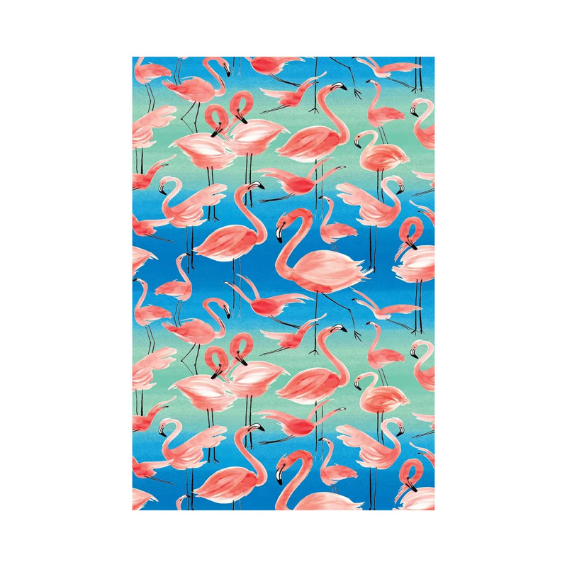 Flamingos Pink by Ninola Design - Wrapped Canvas Print, 20.32 cm H x 30.48 cm W