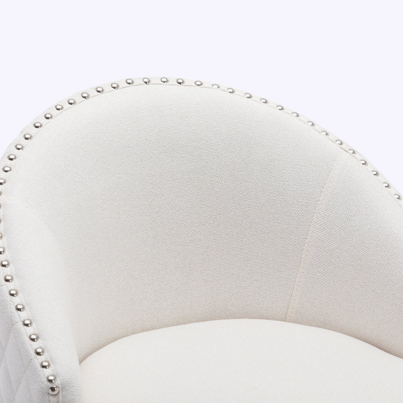 Ensemble de 2 tabourets pivotants Embry, Blanc