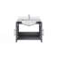 24 po X P 22 po Meuble-lavabo D avec comptoir en quartz blanc et robinet-1177758768