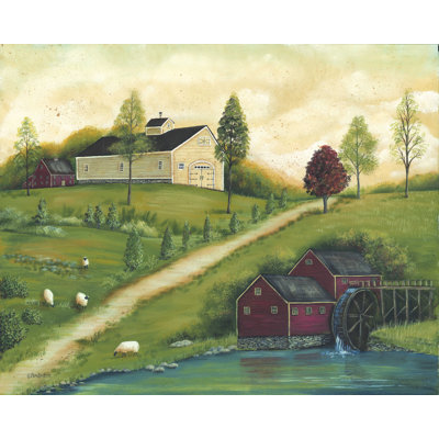 «The Old Mill» par Pam Britton - reproduction d'art sur toile tendue