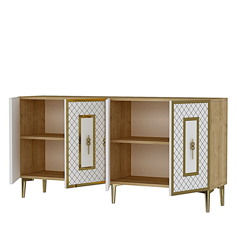 Console, Gold, Blanc / Doré