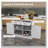 41.25" Rolling Kitchen Island with Drop Leaf