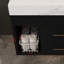 Meuble-lavabo mural avec lavabo, 2 tiroirs et tablette ouverte-326794315