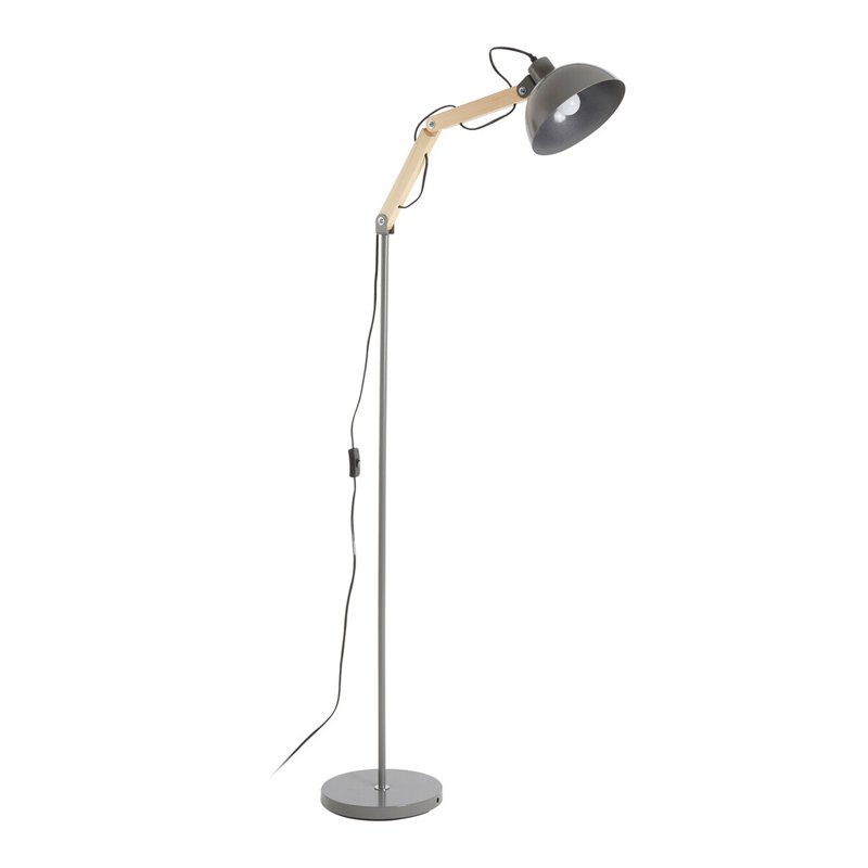 178cm Matte Swing Arm Floor Lamp, Grey