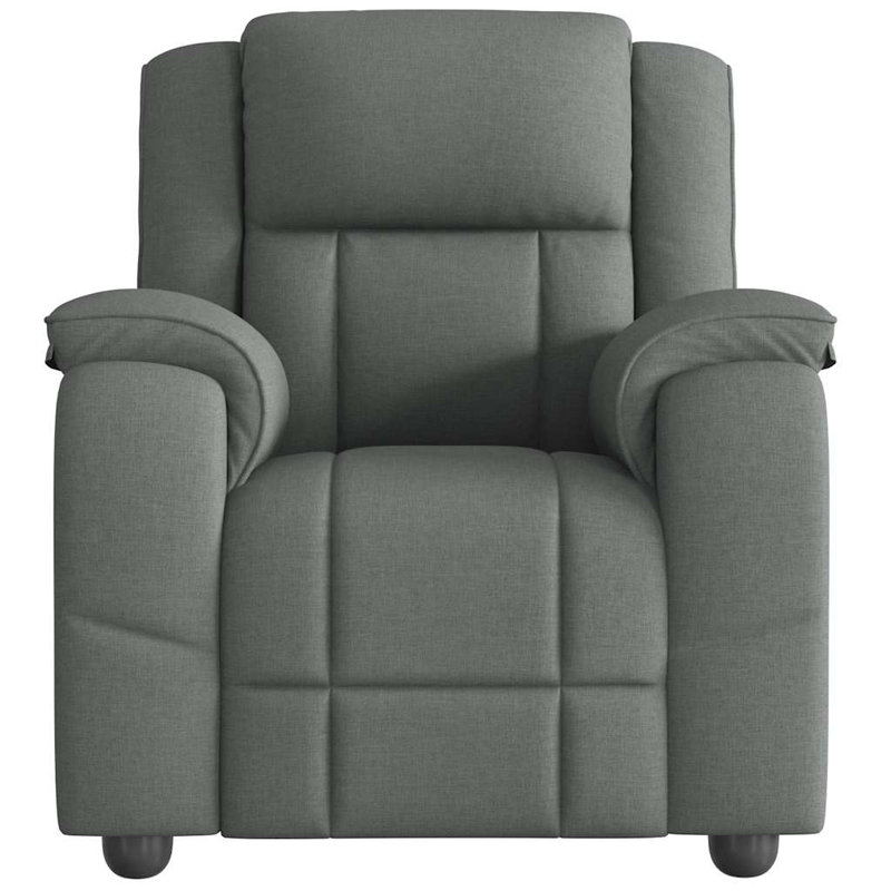 Vidaxl Massage Recliner Chair Dark Grey 100% Polyester, Metal, Plywood