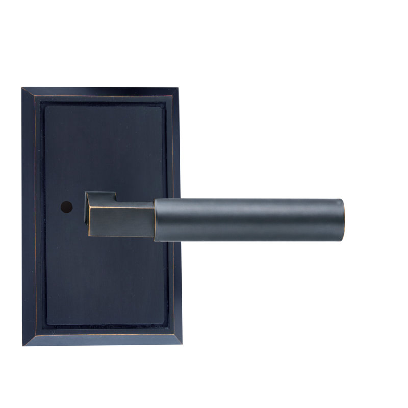 Levier d'intimité Bravura 845-1 sur rosette rectangulaire traditionnelle en bronze huilé