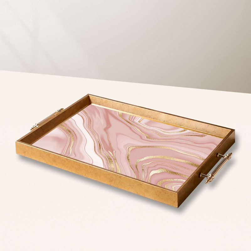 Élégant plateau de service en verre 19,7 x 11,4 x 1,4 pouces | 100% verre de haute qualité | Parfait pour recevoir et servir | Conception élégante et fonctionnelle pour la maison et les fêtes | Durable et facile à nettoyer