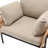 36" Wood-Tone Rope Lounge Chair With Relaxing Beige Back And Seat Cushions-745280721
