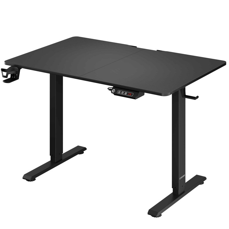 Adjustable Metal Base Writing Desk, White, White