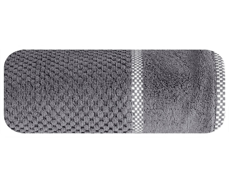 Liebhilde Midweight Jacquard Bath Towel, Steel