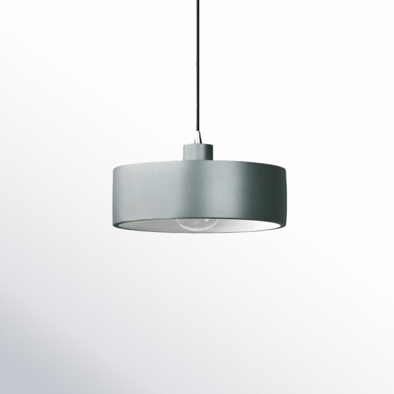 Fens 1 - Light Single Pendant, Polished Chrome, Carbon Matte Black