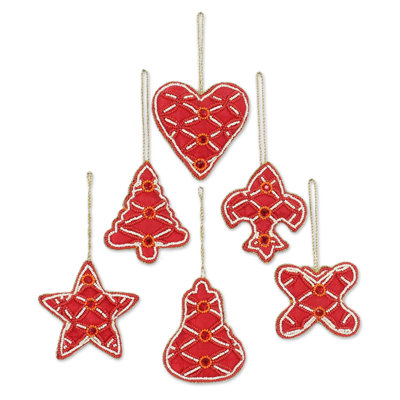 4.3'' Handmade Fabric Holiday Shaped Ornament