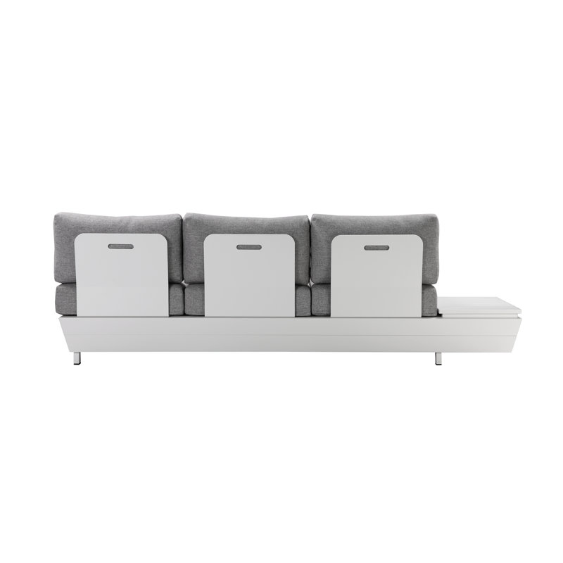 Yacht 3 Piece Outdoor Sectional Grey, Gray