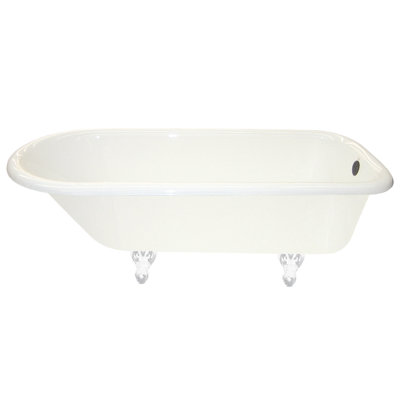 66" x 30" Clawfoot Soaking Bathtub