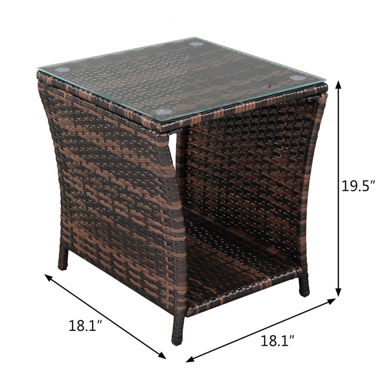 Table d'appoint Ariabella, Brun