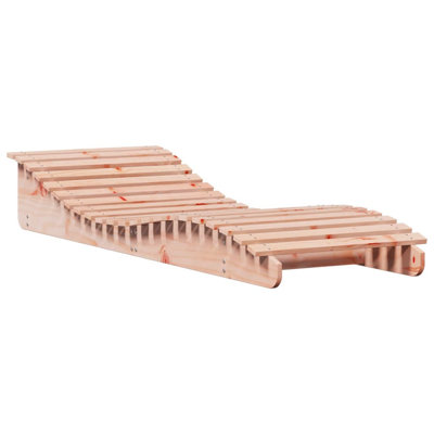  Sun Lounger Natural Wood Solid Douglas Wood 80.7 X 27.6 X 12.4 In