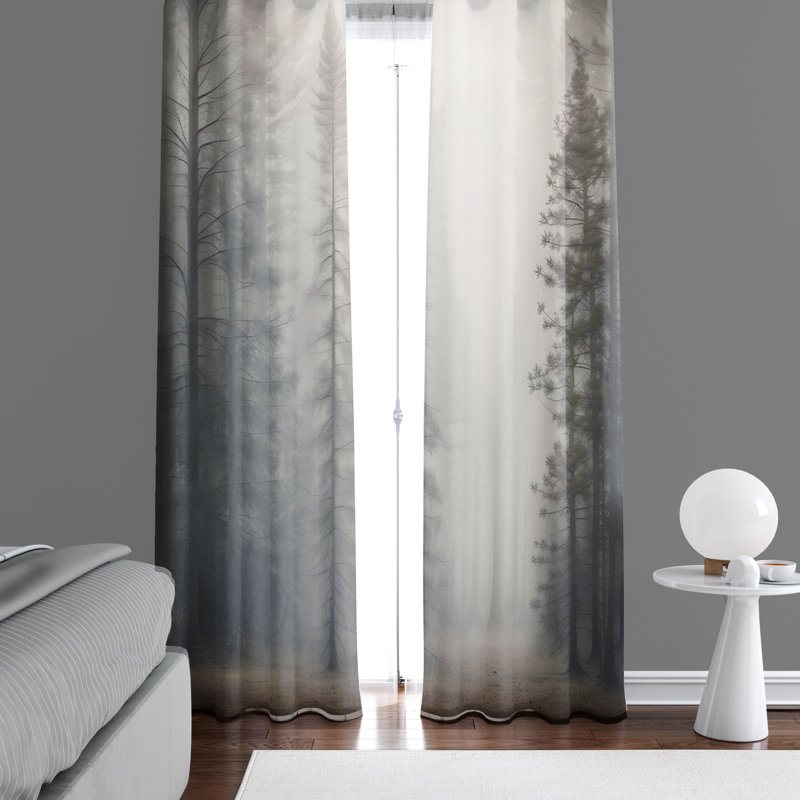 Paire de rideaux semi-transparents en polyester Arelly, L 20 po x L 82 po