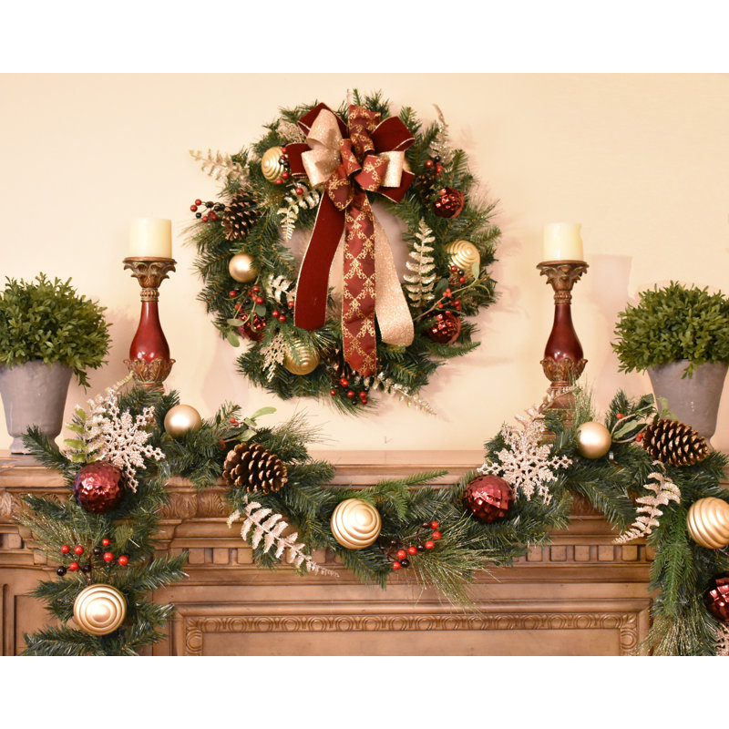 Handcrafted Faux Mixed Assortment 24 " Wreath