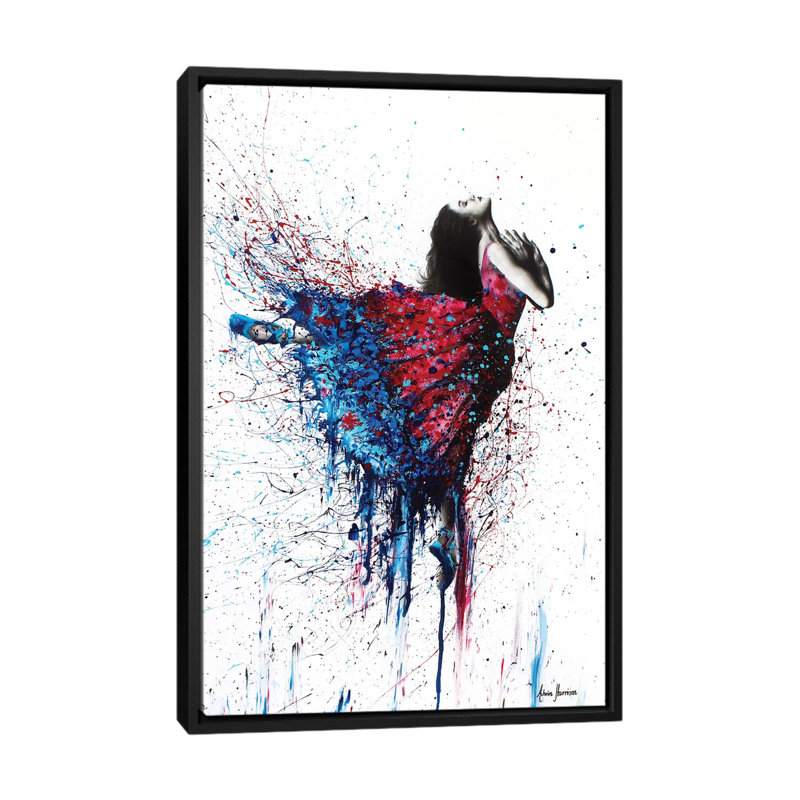 « freedom danse », impression sur toile, H 26 po x l 18 po x P 1,5 po, Toile avec cadre noir, Pas de tapis