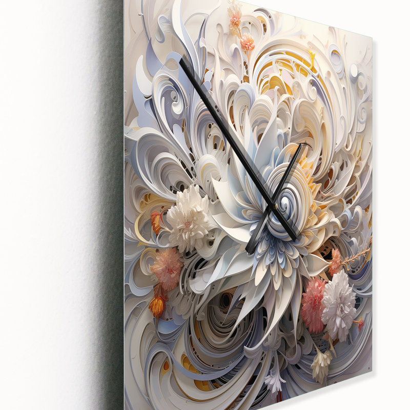 Horloge murale Cosmic Fractal, H 32 po x l 16 po x P 1 po