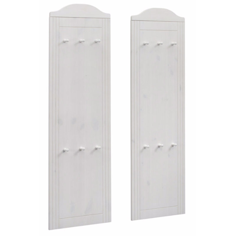 Regina Solid Wood Wall 6 - Hook Wall Mounted Coat Rack, White