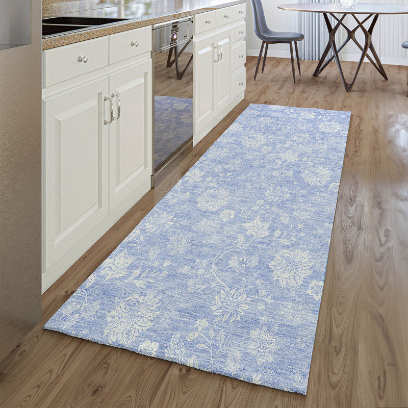 Premium Machine Washable Prisco Sky Rug, Runner 2'3" x 7'6"