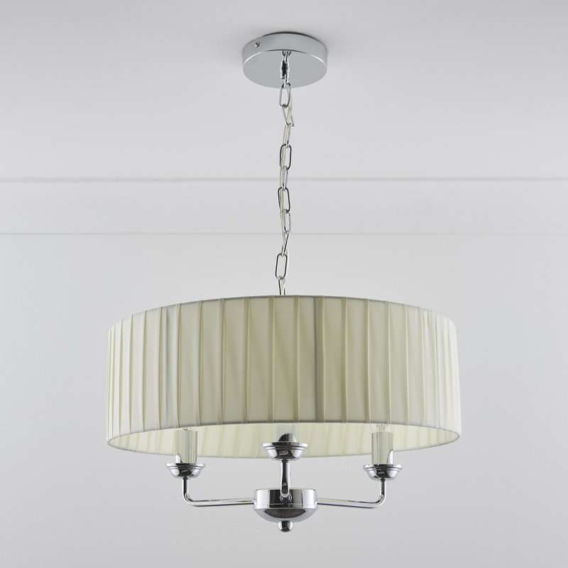 Peggy 3 - Light Drum Chandelier, Cream