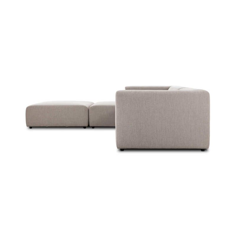 Lawndale 3PC LAF Sectional W/ Ottoman-Napa Sandstone, Left Hand Facing