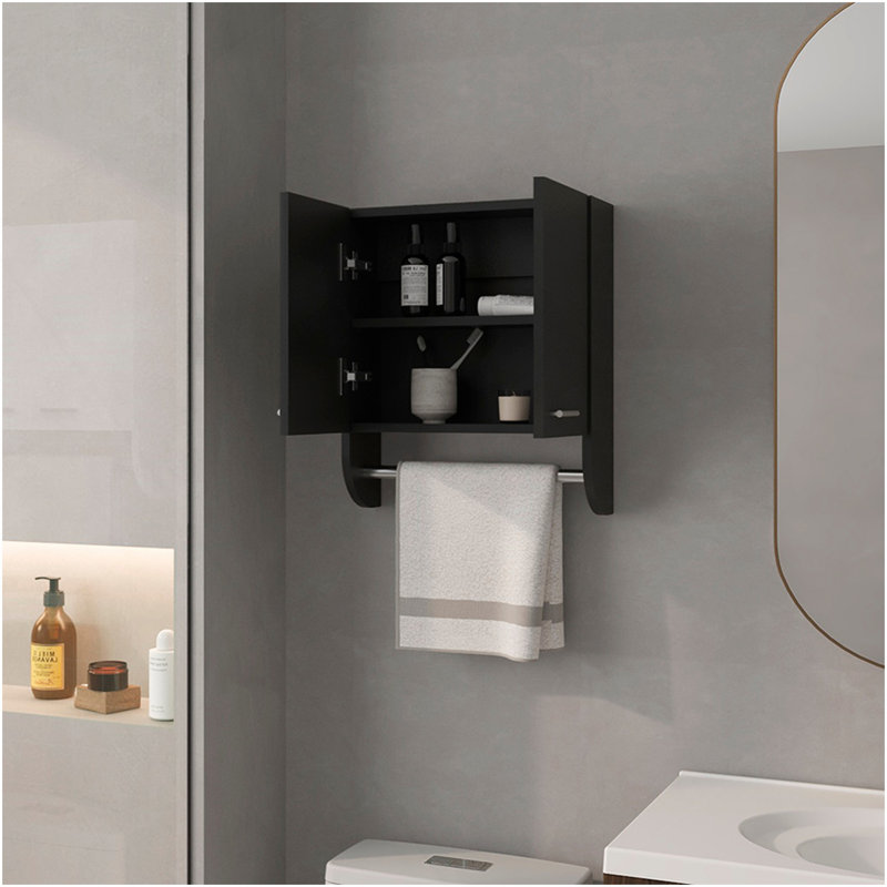 Pharmacie Riley, salle de bain, noir, Noir