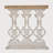 Classic Vintage White Wash Console Table,Entryway table,Sofa table with Brown Wood Top