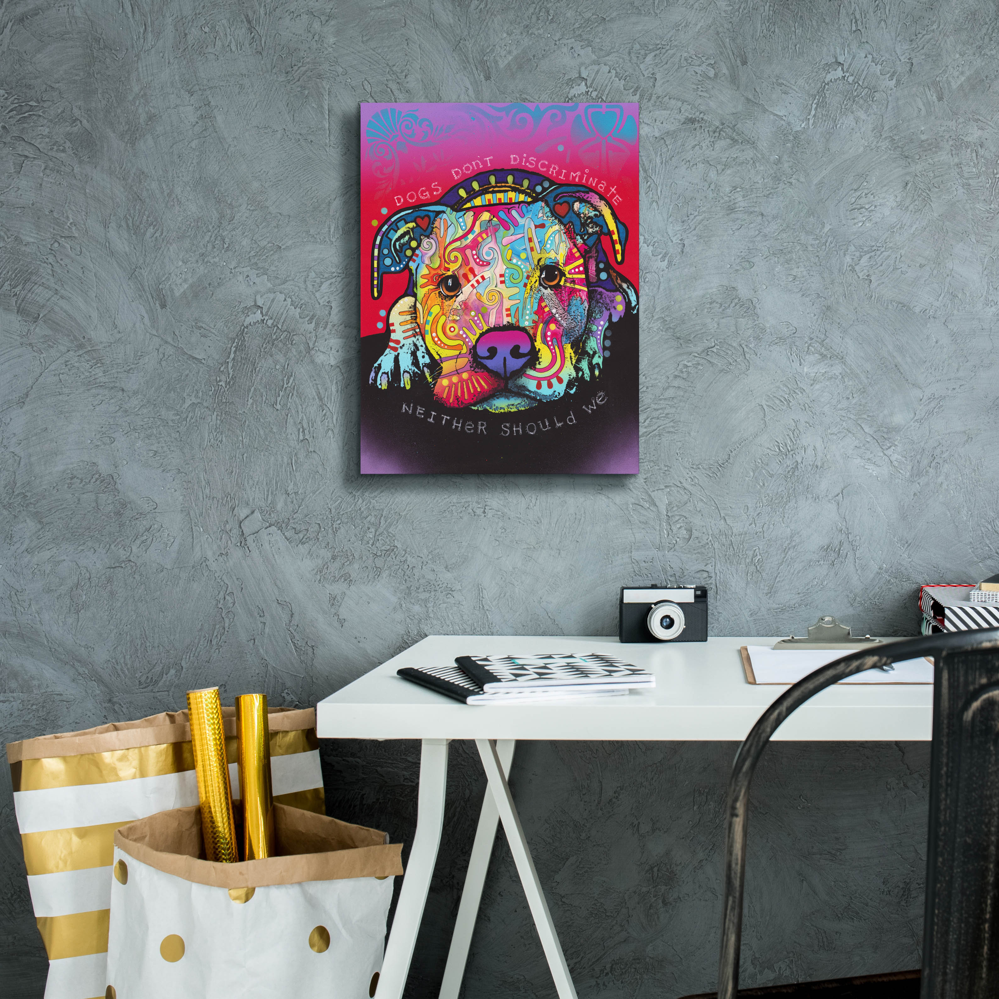 Lark Manor™ 'Dogs Don't Discriminate' by Dean Russo Studios, Canvas Wall Art Wayfair